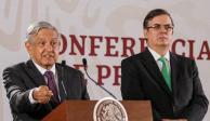 El Presidente López Obrador y el canciller Marcelo Ebrard en foto de archivo.