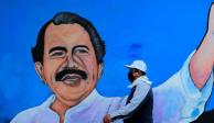 Mural que representa a Nicaragua al presidente Daniel Ortega, en Managua, Nicaragua.