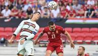 Una acción del duelo entre Portugal y Hungría de la Eurocopa 2021