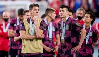 Futbolistas de la Selección Mexicana se lamentan después de perder la final de la Nations League contra Estados Unidos el pasado 6 de junio.