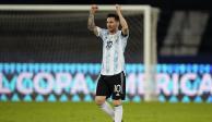 Lionel Messi celebra el gol de Argentina contra Chile en su debut en la Copa América 2021 el pasado 14 de junio.