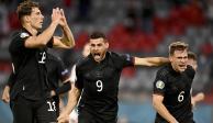 Jugadores de Alemania celebran uno de sus goles contra Hungría en el cierre de la fase de grupos de la Eurocopa 2021.