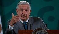 El Presidente López Obrador en conferencia matutina, este miércoles.