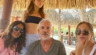Salma Hayek, Alfonso Cuarón y sus hijas se van de vacaciones a Bora Bora