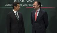 Enrique Peña Nieto, entonces presidente de la República, y Luis Videgaray Caso,
exsecretario de Relaciones Exteriores, en foto de archivo.