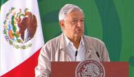 AMLO durante la conferencia de prensa mañanera en Veracruz, este miércoles.