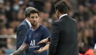 Lionel Messi tuvo un altercado con el técnico Mauricio Pochettino.