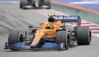 Lando Norris, piloto de McLaren, conduce su monoplaza en el GP de Rusia de la F1 el pasado 26 de septiembre.