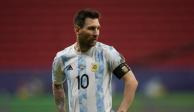Lionel Messi en partido con la Selección de Argentina.