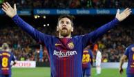 Lionel Messi festeja un gol en su época como futbolista del Barcelona.