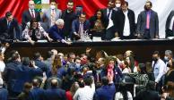 Los diputados reanudaron la sesión después de la 1:00 AM, luego de dar un receso tras los empujones que tuvieron lugar durante el debate de la Miscelánea Fiscal 2022