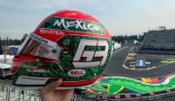 George Russell mostró el casco que usará en el GP de México de la F1