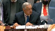 Andrés Manuel López Obrador, Presidente de México, ofreció un discurso ante el Consejo de Seguridad de la ONU, donde propuso un "Plan Mundial de Fraternidad y Bienestar"