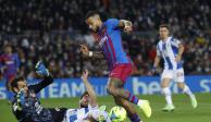 Memphis Depay, en el partido de Barcelona vs Espanyol de LaLiga de España