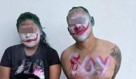 Los supuestos ladrones pintados como "El Joker"