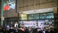 Decenas de periodistas se concentraron frente a la Secretaría de Gobernación para exigir justicia por los casos de tres colegas asesinados en lo que va del 2022.