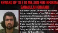 Gobierno de Estados Unidos ofrece una recompensa por 10 millones de dólares para capturar al líder del Estado Islámico-Khorosan.