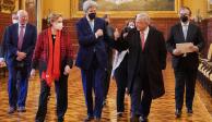 El representante del gobierno de Estados Unidos, John Kerry, se reunió con AMLO en Palacio Nacional.