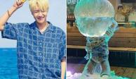 J-Hope de BTS cumple años y las ARMY lo honran con escultura de hielo