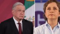 “Decirle a Carmen Aristegui de que no es cierto de que ella no está ni a favor ni en contra mía, no es cierto, está en contra mía, para hablar claro”, expresó AMLO.