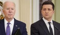 Joe Biden, presidente de Estados Unidos y Volodomir Zelensky, presidente de Ucrania.