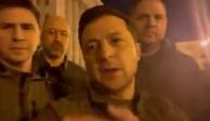 Zelenskiy se filmó a sí mismo con ayudantes en las calles de la capital, prometiendo defender la independencia de Ucrania
