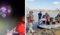 Personal del Instituto Nacional de Migración realiza operativos de rescate en el Río Bravo