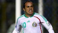 Cuauhtémoc Blanco festeja un gol con México en 2009. El exseleccionado opinó acerca de los rivales del Tricolor en el Mundial Qatar 2022.