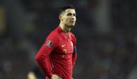 Cristiano Ronaldo lamenta una jugada durante el partido eliminatorio entre Macedonia y Portugal, el pasado 29 de marzo.