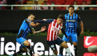 Una acción del duelo entre Chivas y Monterrey en la fase regular del Clausura 2022, el pasado 13 de abril.