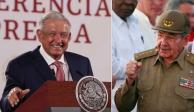 El Presidente Andrés Manuel López Obrador y el exmandatario de Cuba, Raúl Castro.