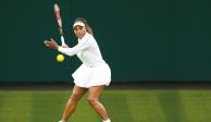 La tenista en uno de sus entrenamientos en Wimbledon.