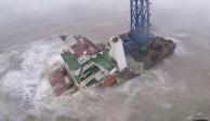 Barco se hunde en tormenta frente a Hong Kong