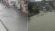 Lluvias provocan inundación en Vía Morelos, Ecatepec.