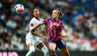Una acción del Estados Unidos vs Canada, gran Final del Premundial Femenino de Concacaf 2022, en el Estadio BBVA.