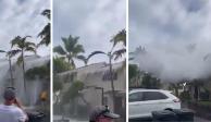Oleaje golpeó casas de dos pisos en Hawái.
