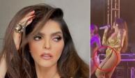 A Ana Bárbara se le cae la falda en pleno show: "Me pasa por andar de loca" (VIDEO)