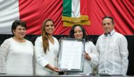 Entrega XVI legislatura bando solemne como gobernadora electa de Quintana Roo a Mara Lezama