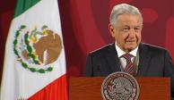 El Presidente López Obrador durante su conferencia matutina de este miércoles.