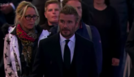 David Beckham llora en la fila para despedirse de Isabel II.