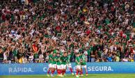 Jugadores de México celebran el gol ante Perú en la Fecha FIFA previa a la Copa del Mundo Qatar 2022.