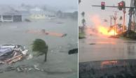 Huracán "Ian" azota Florida; así se ve el poder destructivo de sus vientos (VIDEOS).
