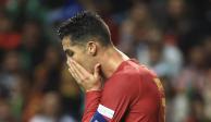 Cristiano Ronaldo lamenta una falla durante el partido entre Portugal y España, en la UEFA Nations League, el pasado 27 de septiembre.