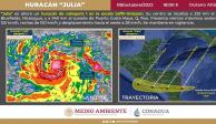 El Centro Nacional de Huracanes de Estados Unidos prevé que el huracán Julia se fortalezca levemente antes de golpear la costa de Nicaragua el domingo temprano