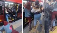 Mujeres en presunto estado de ebriedad riñen con policías en el Metrobús