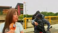 Reportera sufre intento de asalto: "¿Nos va a robar ahorita en vivo?", dice a los ladrones para ahuyentarlos.
