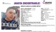 Señas particulares de&nbsp;Alexis Álvarez, joven desaparecido desde el 5 de noviembre en Ecatepec, Edomex.