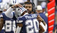 Ezekiel Elliott y Tony Pollard celebran un touchdown de los Dallas Cowboys en la actual campaña de la NFL.