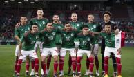 Futbolistas de la Selección Mexicana antes de un duelo amistoso previo al Mundial Qatar 2022.