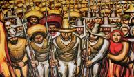 Mural del artista David Alfaro Siqueiros en torno a la Revolución Mexicana y el porfirismo.